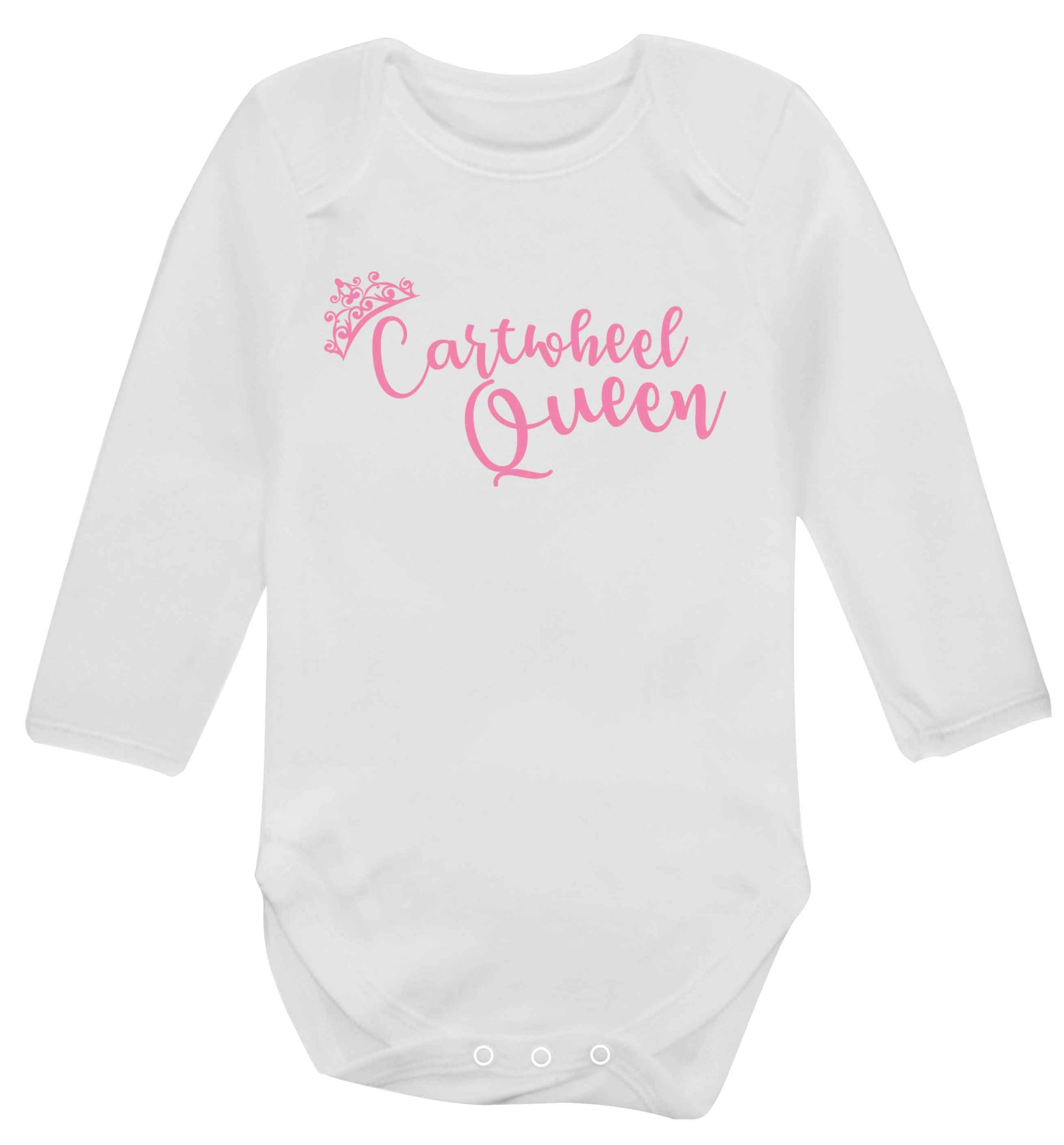 Cartwheel queen Baby Vest long sleeved white 6-12 months
