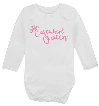 Cartwheel queen Baby Vest long sleeved white 6-12 months