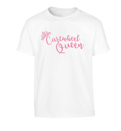 Cartwheel queen Children's white Tshirt 12-13 Years