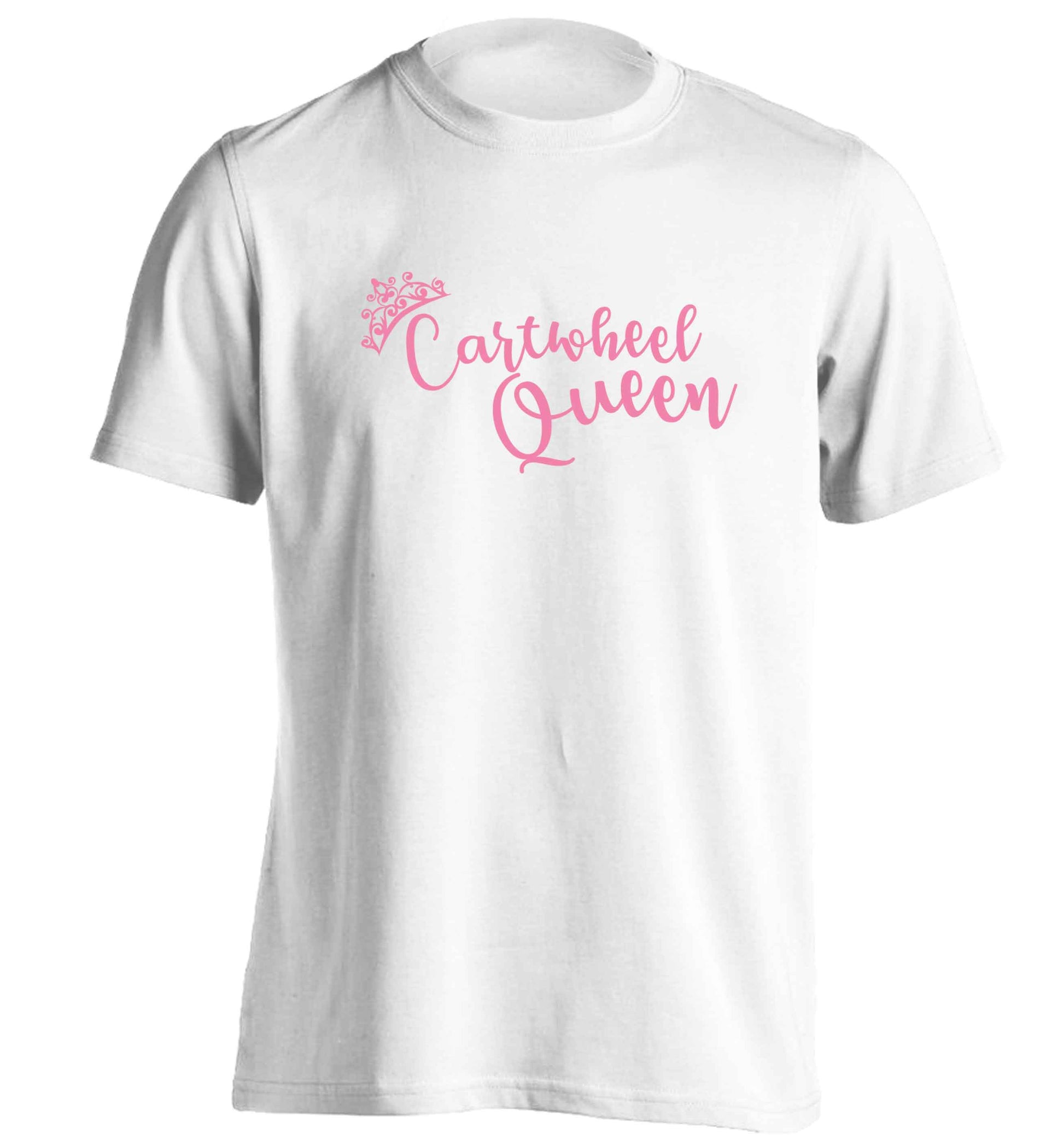 Cartwheel queen adults unisex white Tshirt 2XL