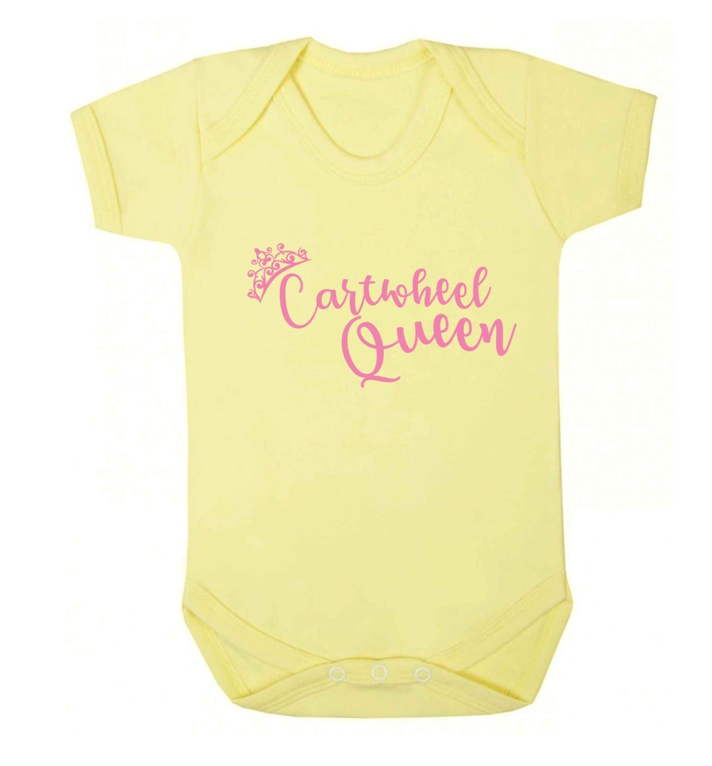 Cartwheel queen Baby Vest pale yellow 18-24 months