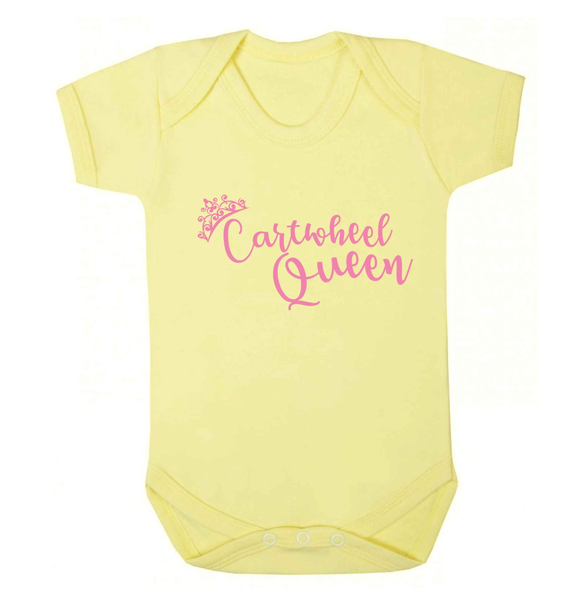 Cartwheel queen Baby Vest pale yellow 18-24 months
