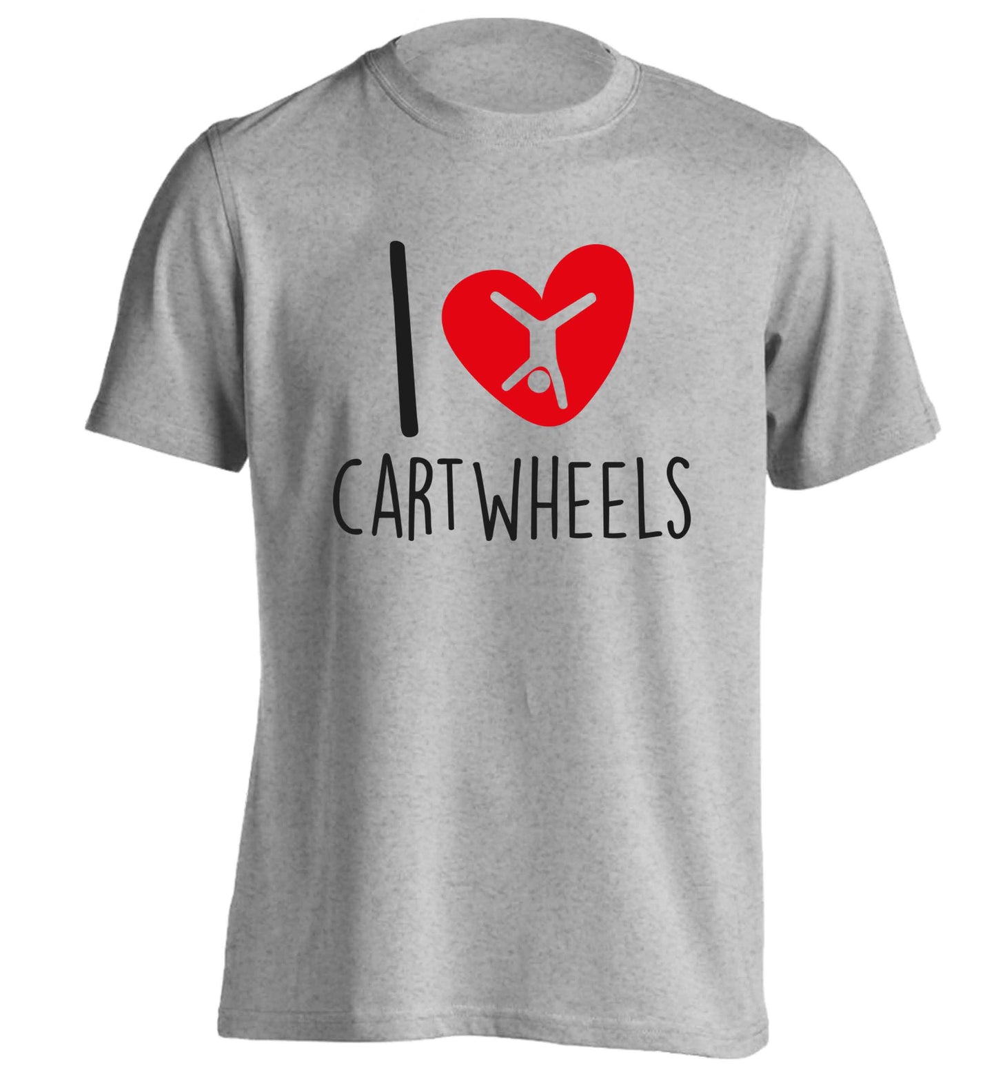 I love cartwheels adults unisex grey Tshirt 2XL