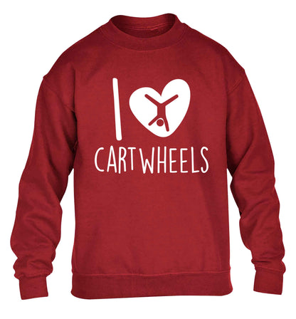 I love cartwheels children's grey sweater 12-13 Years