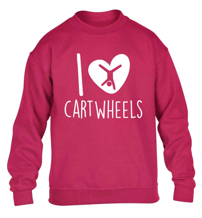 I love cartwheels children's pink sweater 12-13 Years