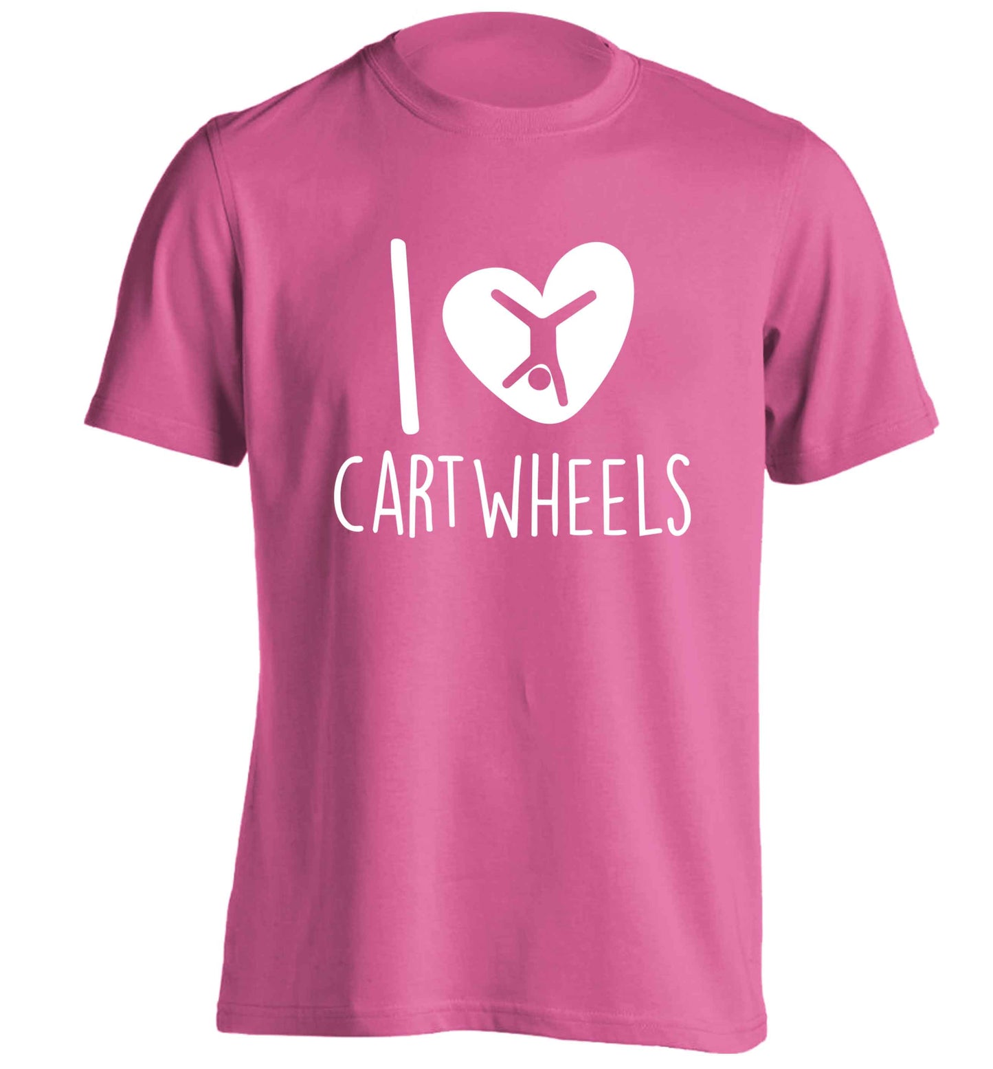 I love cartwheels adults unisex pink Tshirt 2XL