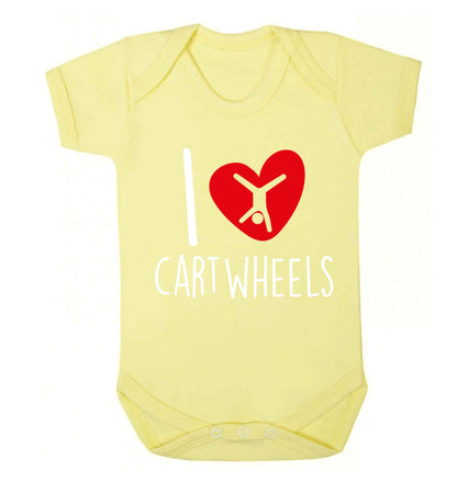 I love cartwheels Baby Vest pale yellow 18-24 months