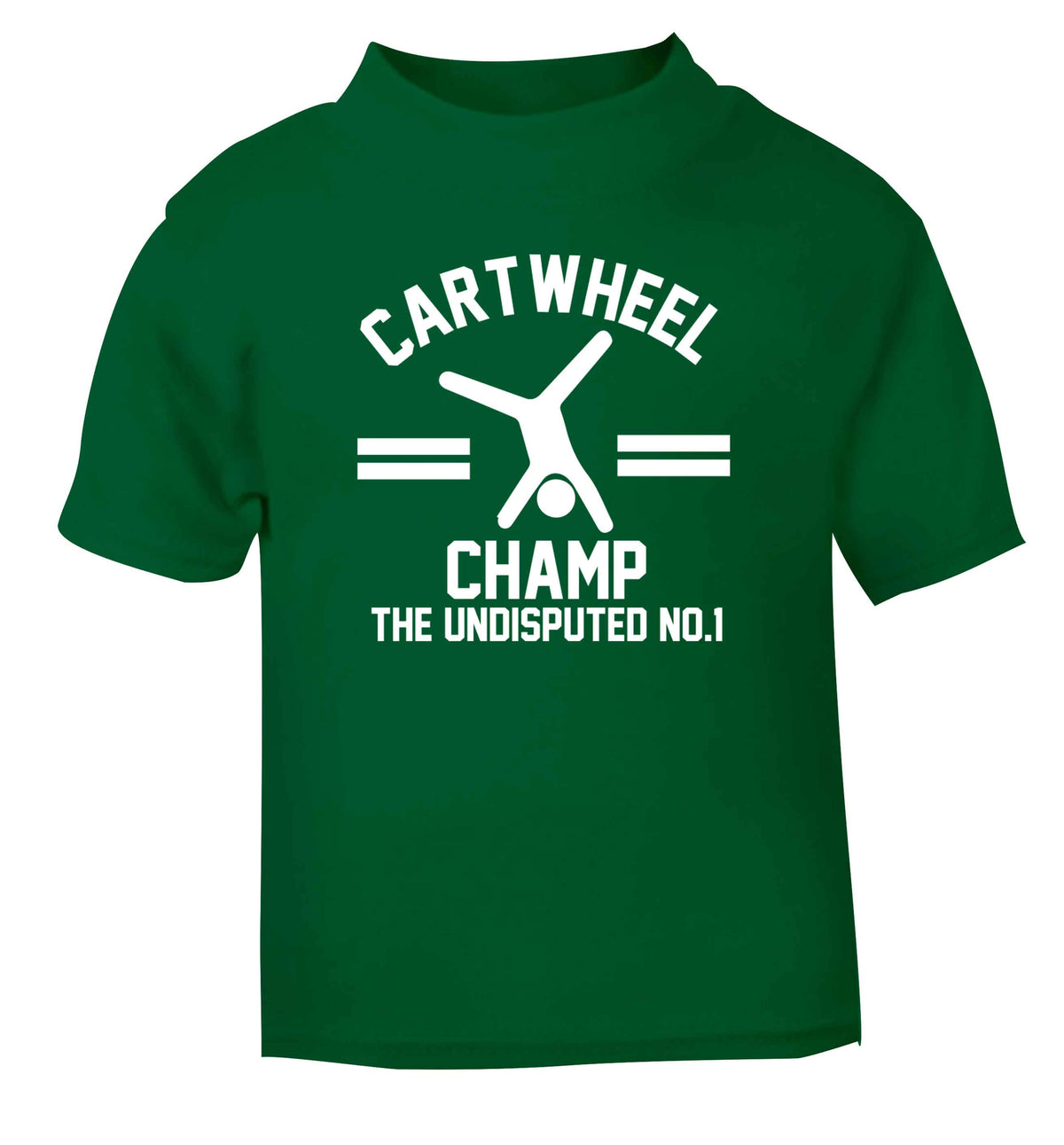 Undisputed cartwheel championship no.1  green Baby Toddler Tshirt 2 Years