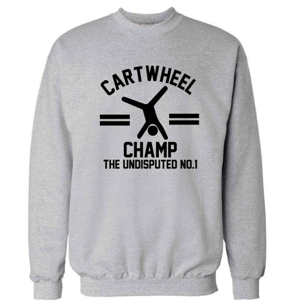 Undisputed cartwheel championship no.1  Adult's unisex grey Sweater 2XL