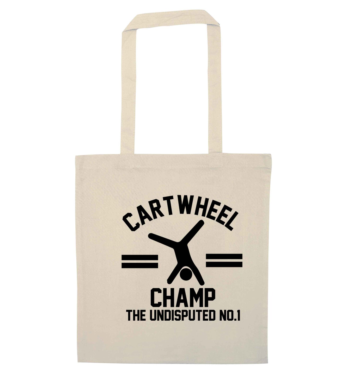 Undisputed cartwheel championship no.1  natural tote bag