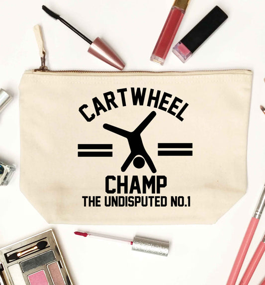 Undisputed cartwheel championship no.1  natural makeup bag