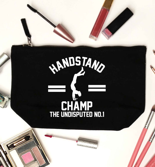Undisputed handstand championship no.1  black makeup bag