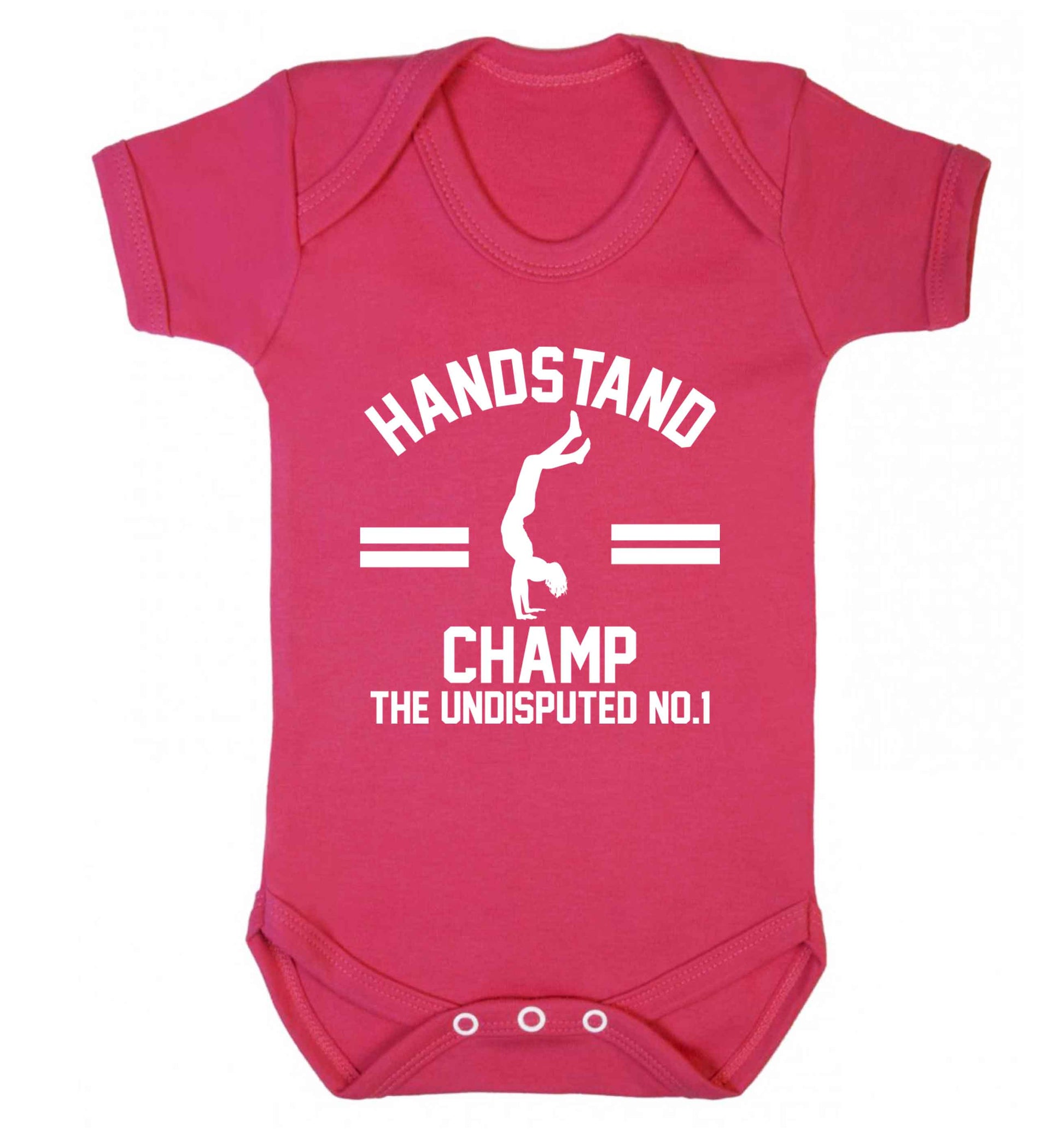 Undisputed handstand championship no.1  Baby Vest dark pink 18-24 months
