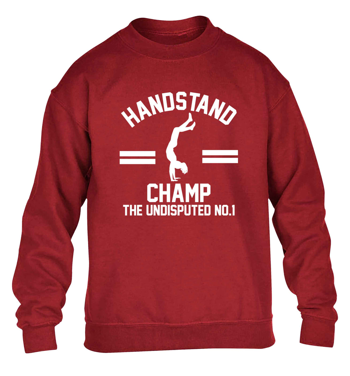 Undisputed handstand championship no.1  children's grey sweater 12-13 Years