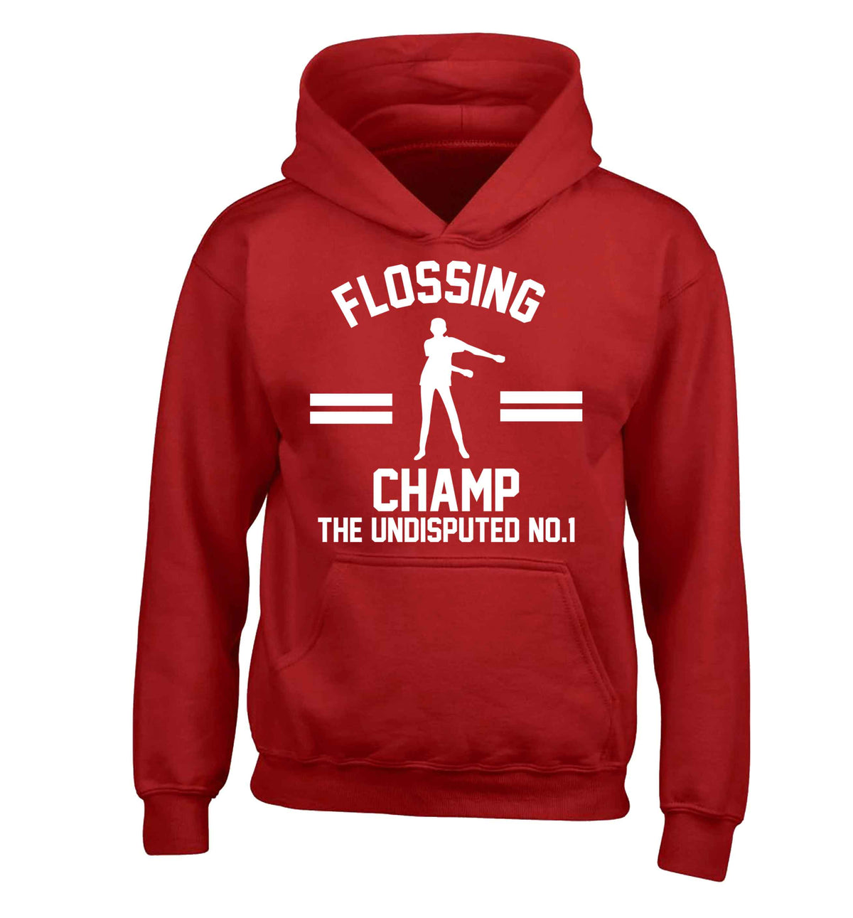 Undisputed flossing championship no.1  children's red hoodie 12-13 Years