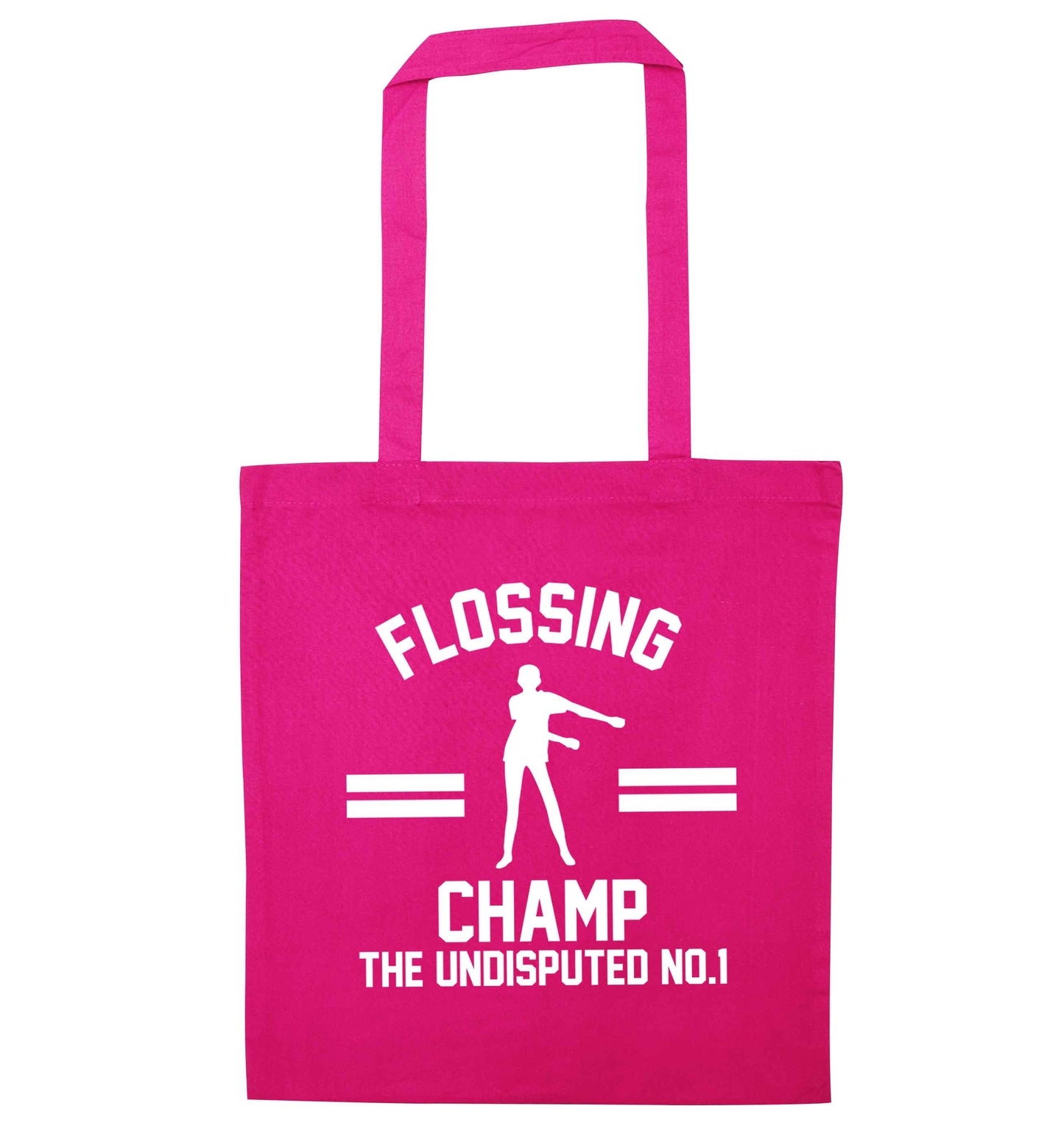 Undisputed flossing championship no.1  pink tote bag
