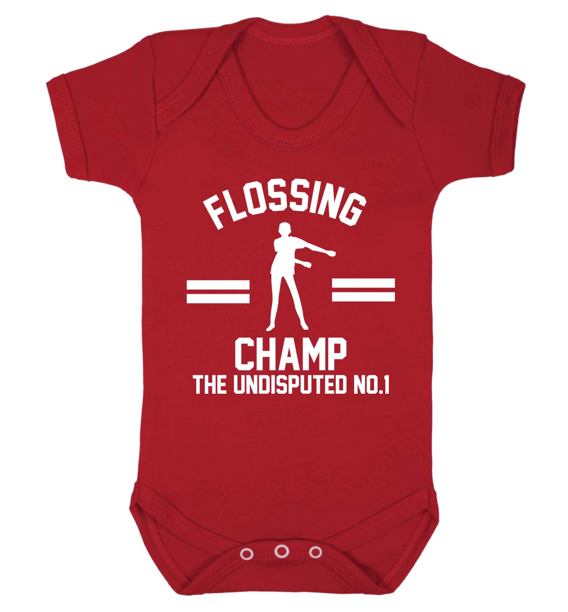 Undisputed flossing championship no.1  Baby Vest red 18-24 months