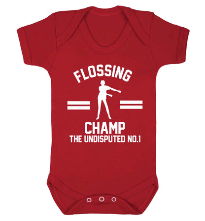 Undisputed flossing championship no.1  Baby Vest red 18-24 months