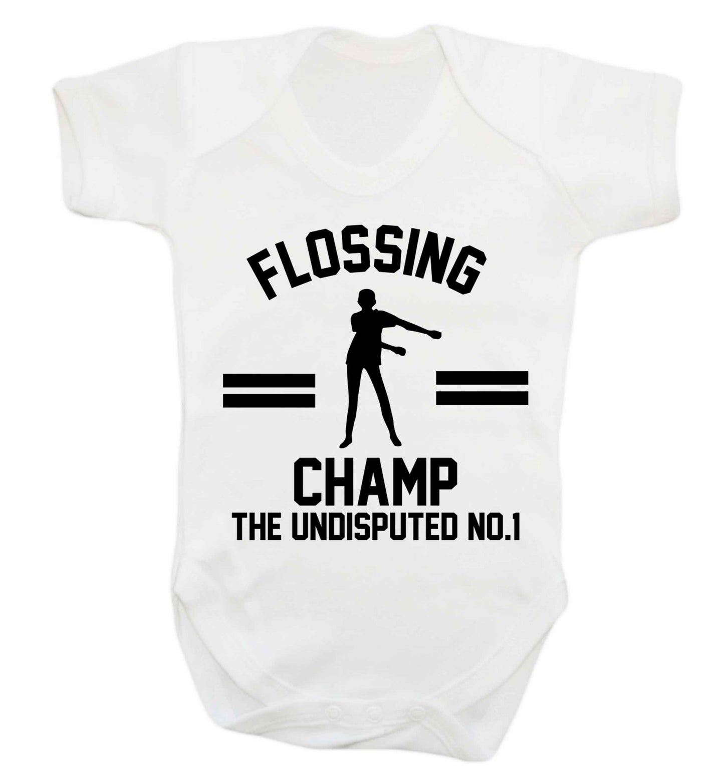 Undisputed flossing championship no.1  Baby Vest white 18-24 months