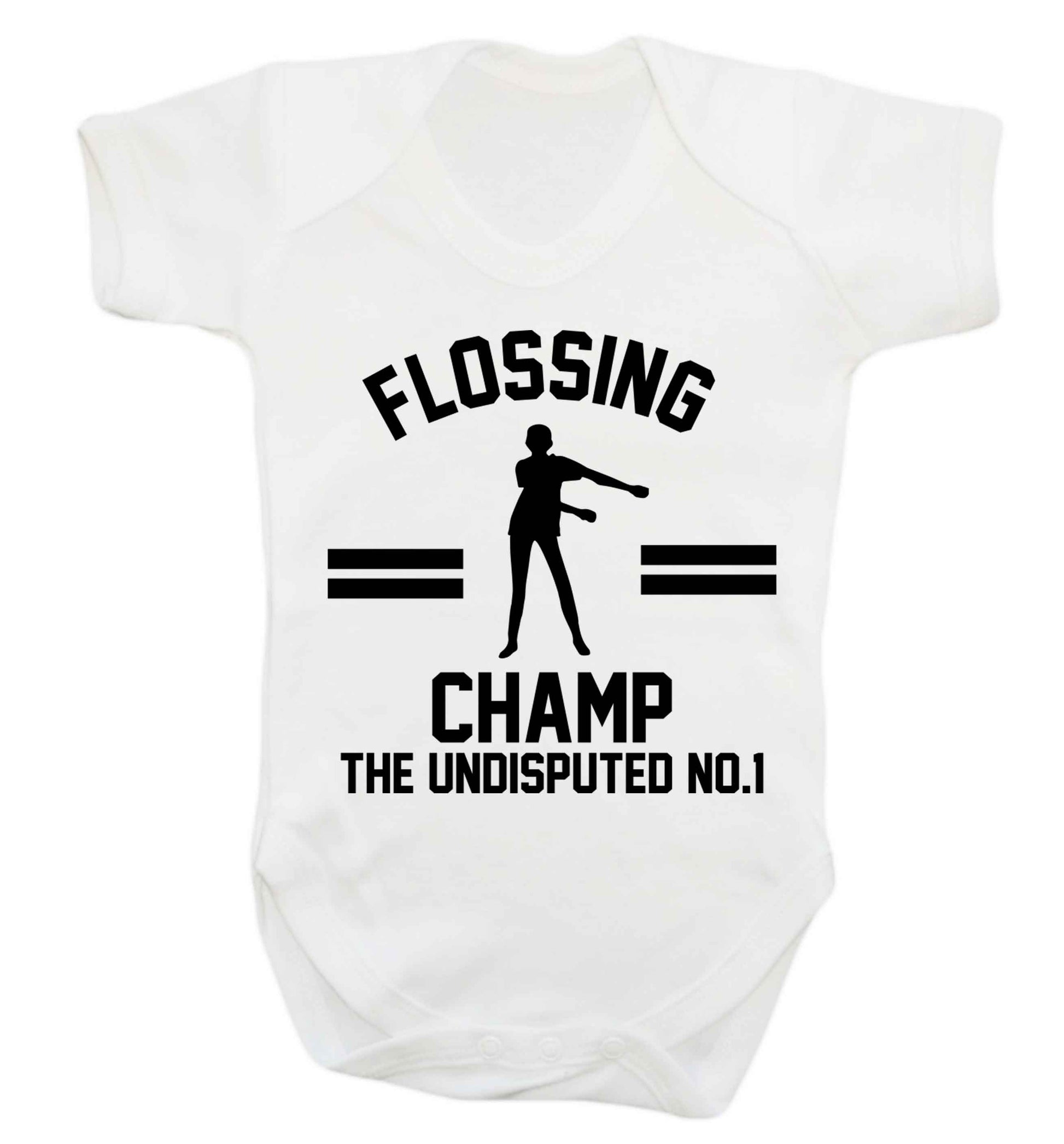 Undisputed flossing championship no.1  Baby Vest white 18-24 months