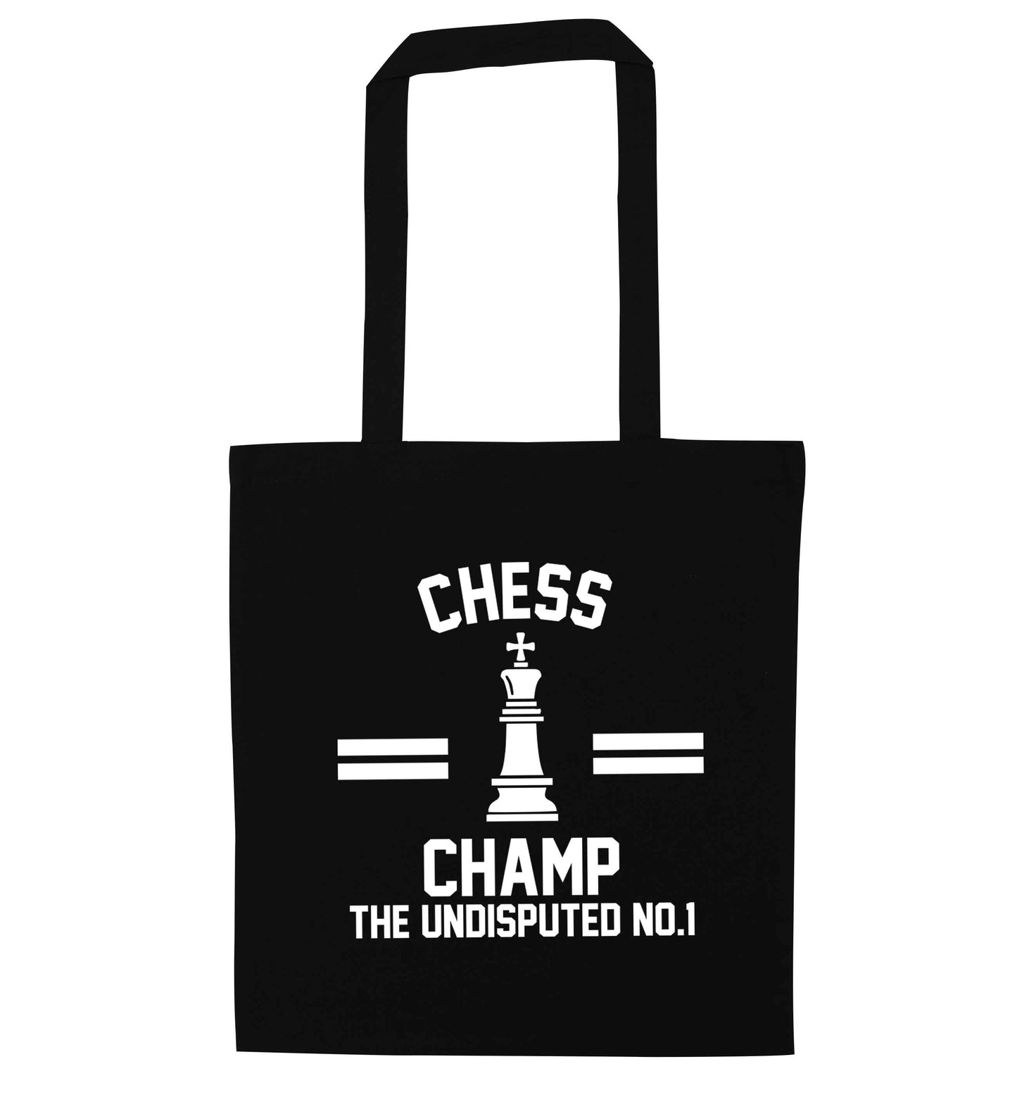 Undisputed chess championship no.1  black tote bag