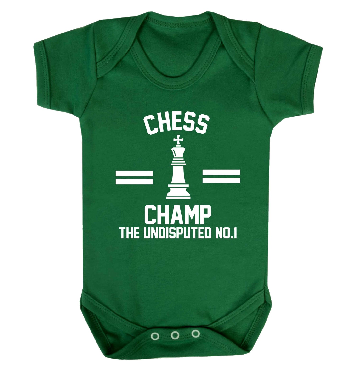 Undisputed chess championship no.1  Baby Vest green 18-24 months