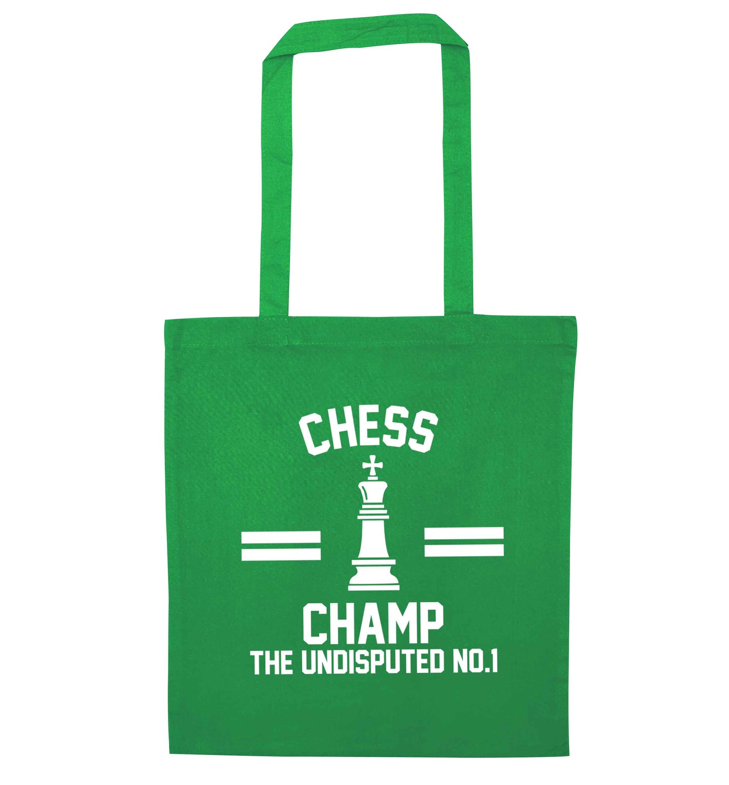 Undisputed chess championship no.1  green tote bag