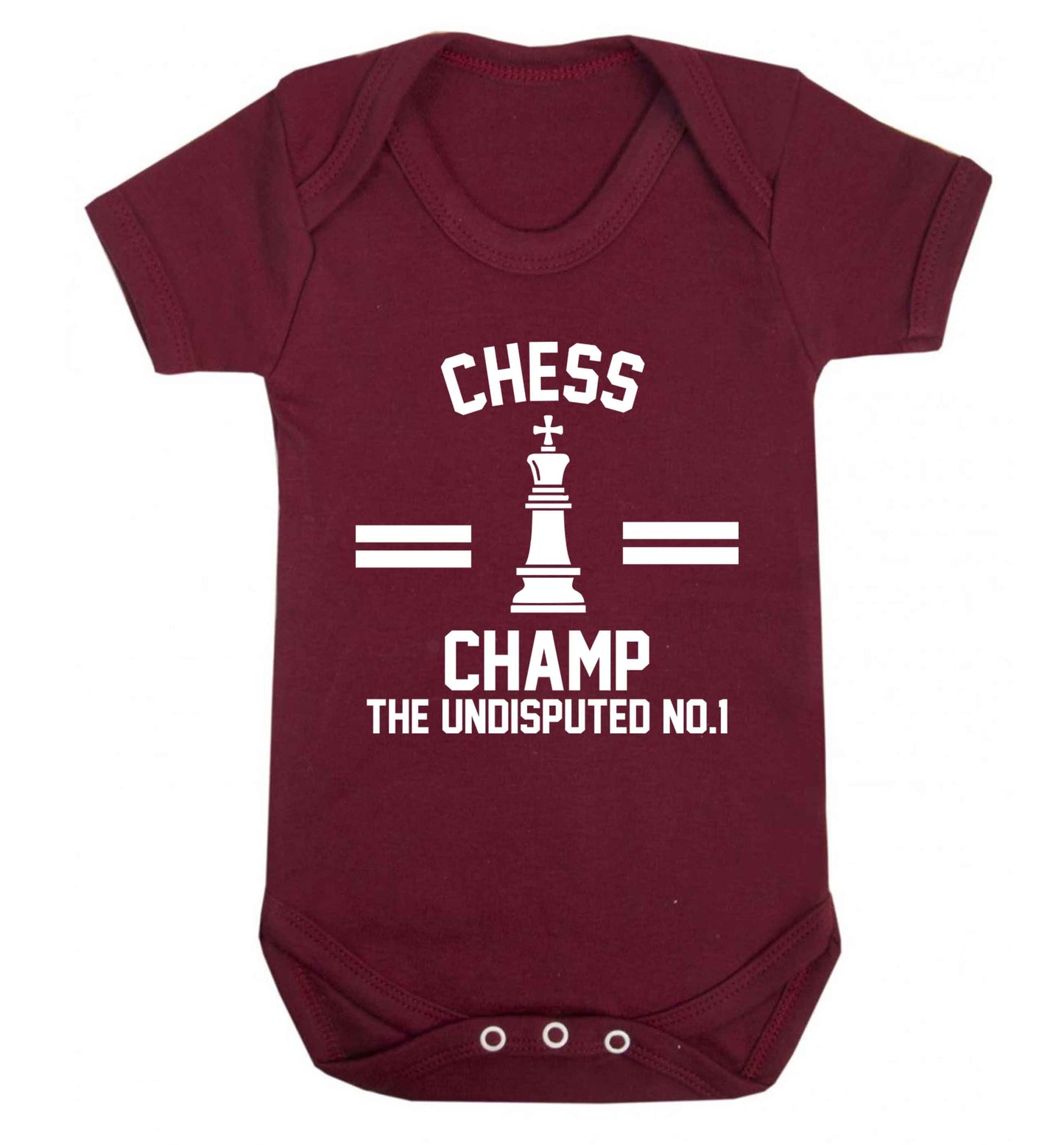 Undisputed chess championship no.1  Baby Vest maroon 18-24 months