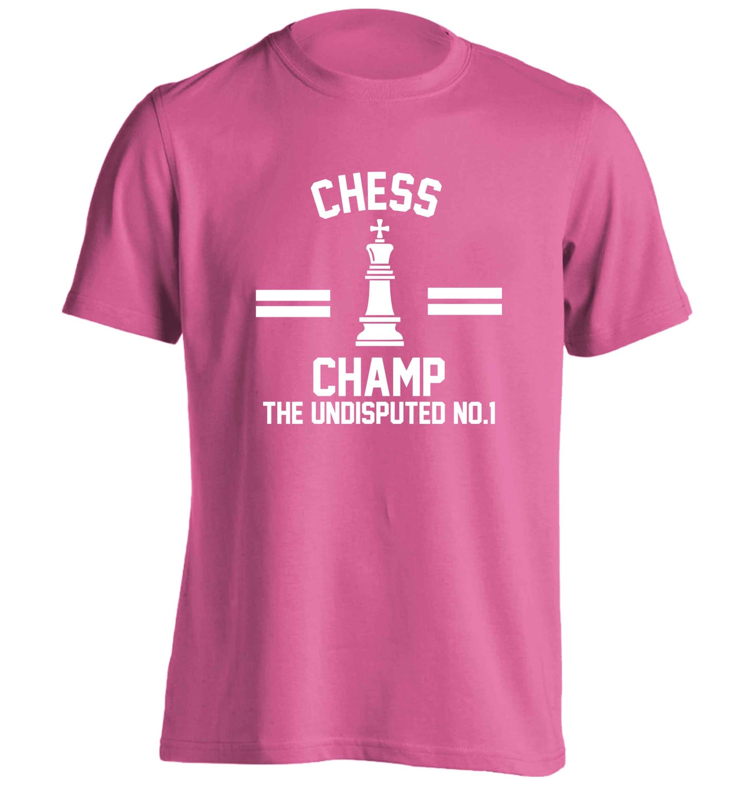 Undisputed chess championship no.1  adults unisex pink Tshirt 2XL