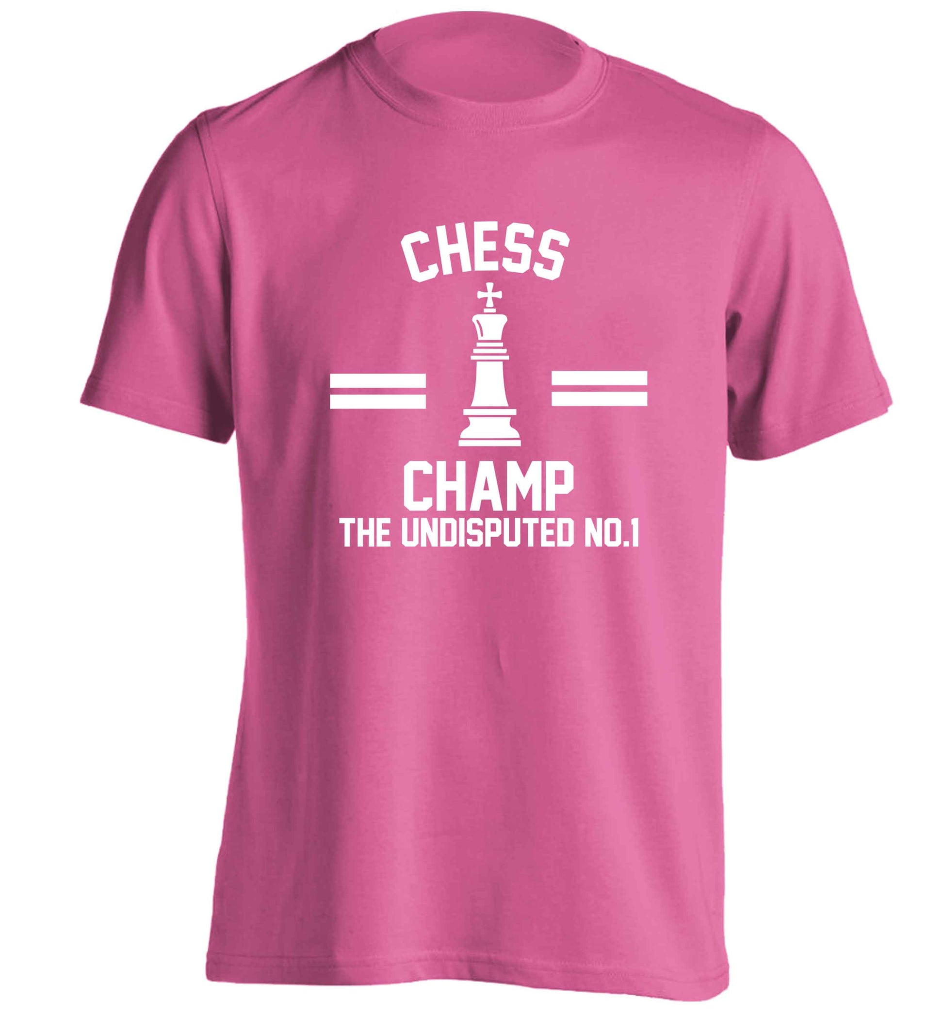 Undisputed chess championship no.1  adults unisex pink Tshirt 2XL