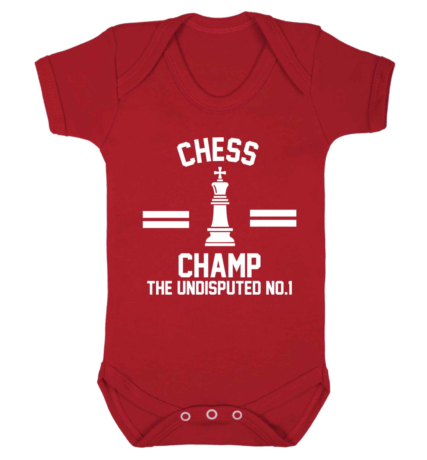 Undisputed chess championship no.1  Baby Vest red 18-24 months