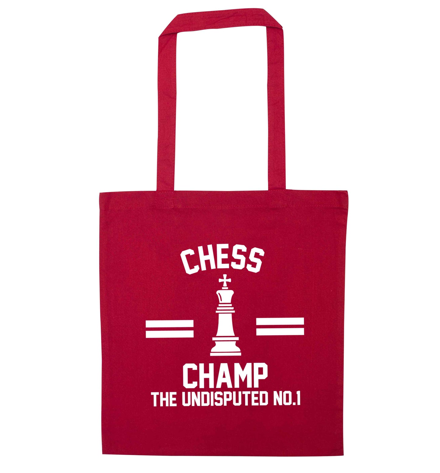 Undisputed chess championship no.1  red tote bag