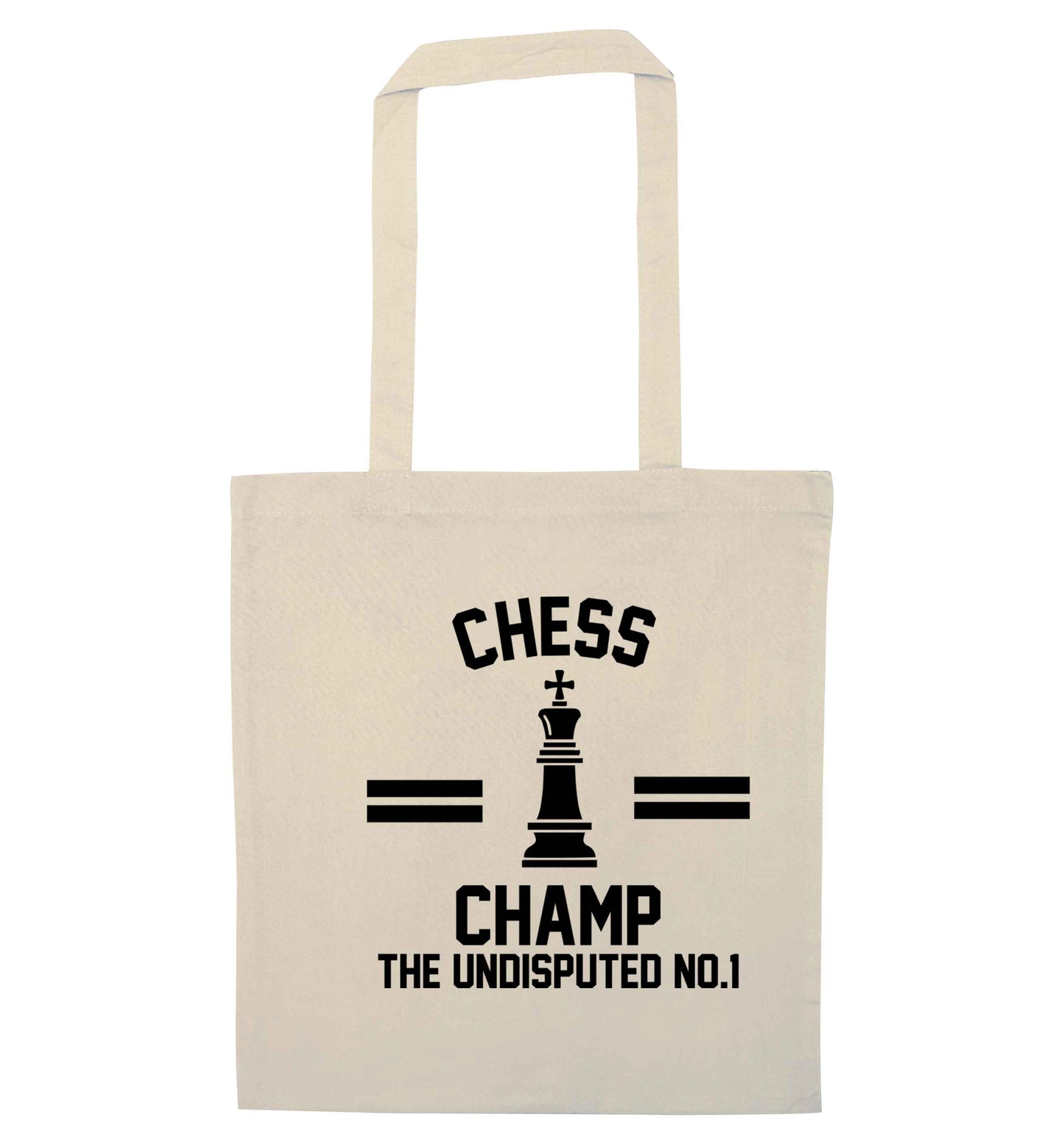 Undisputed chess championship no.1  natural tote bag