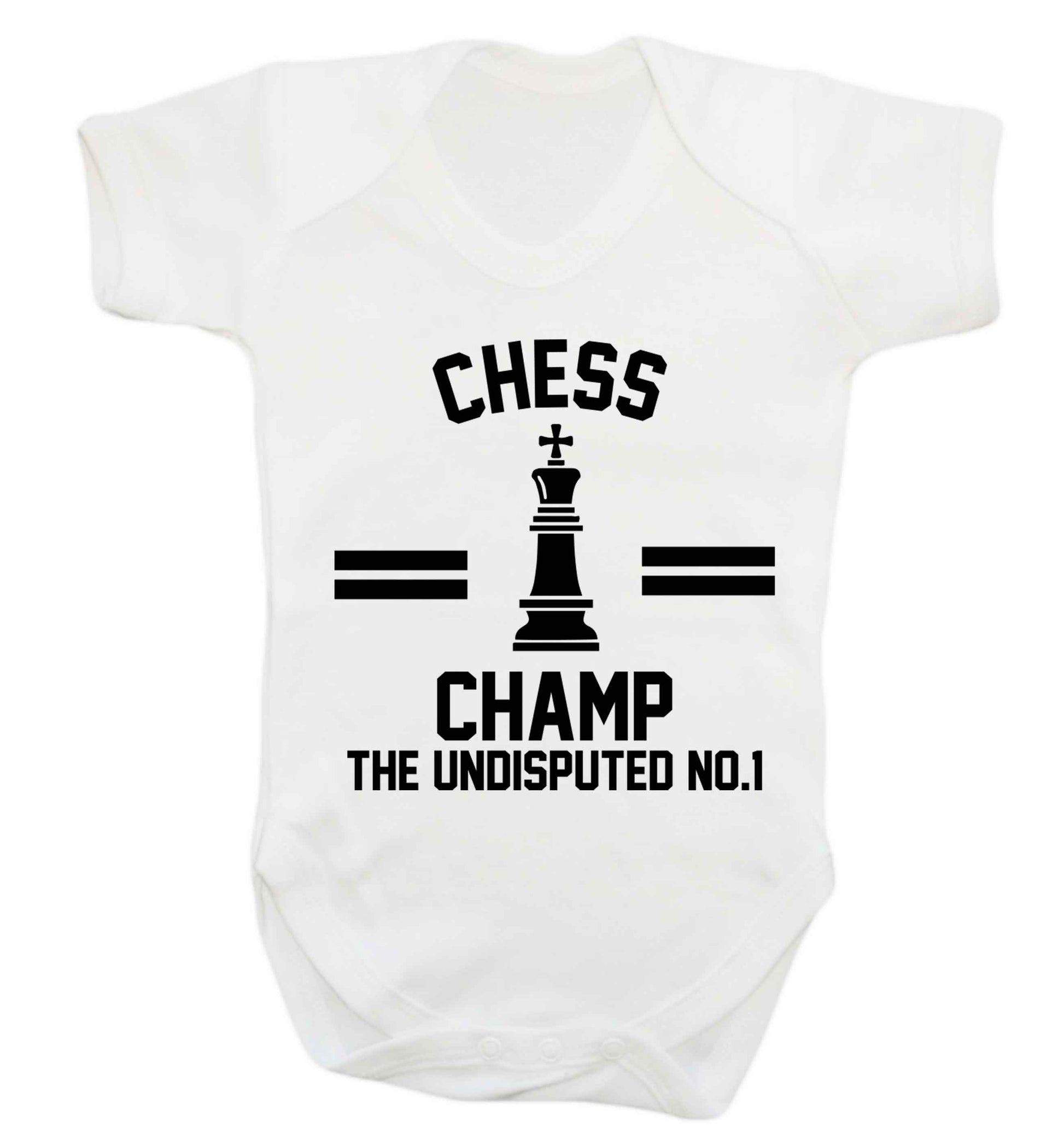 Undisputed chess championship no.1  Baby Vest white 18-24 months
