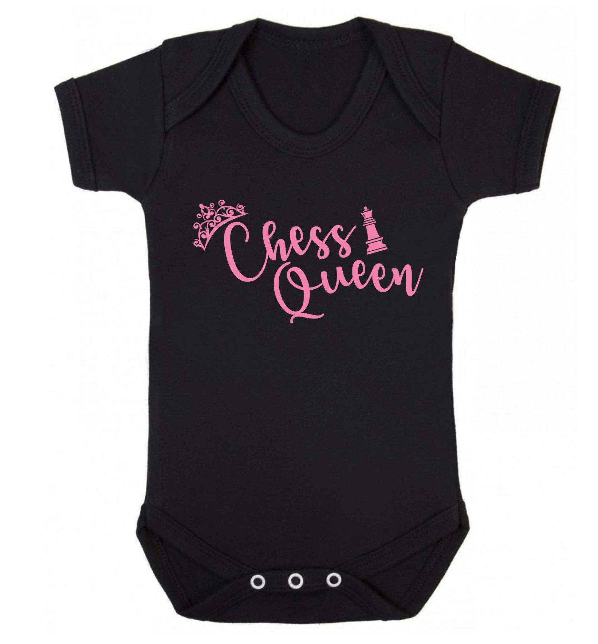 Pink chess queen  Baby Vest black 18-24 months