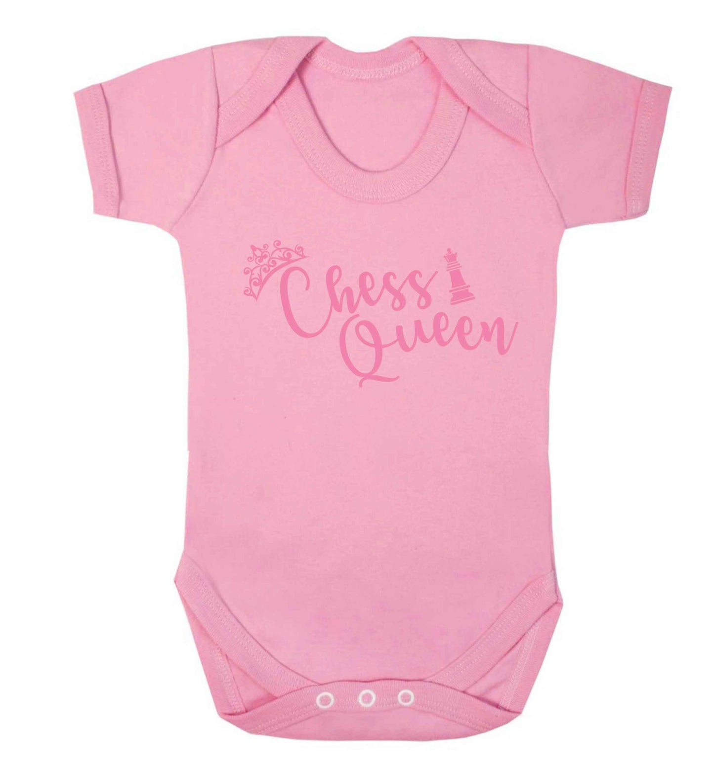 Pink chess queen  Baby Vest pale pink 18-24 months