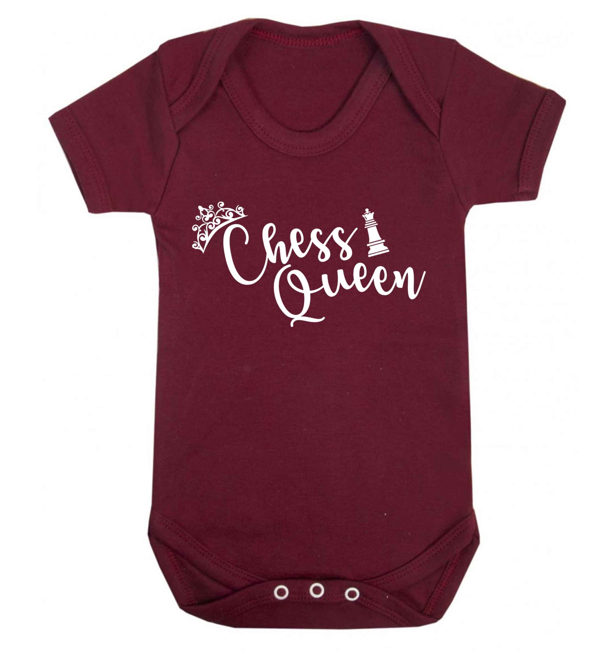 Pink chess queen  Baby Vest maroon 18-24 months