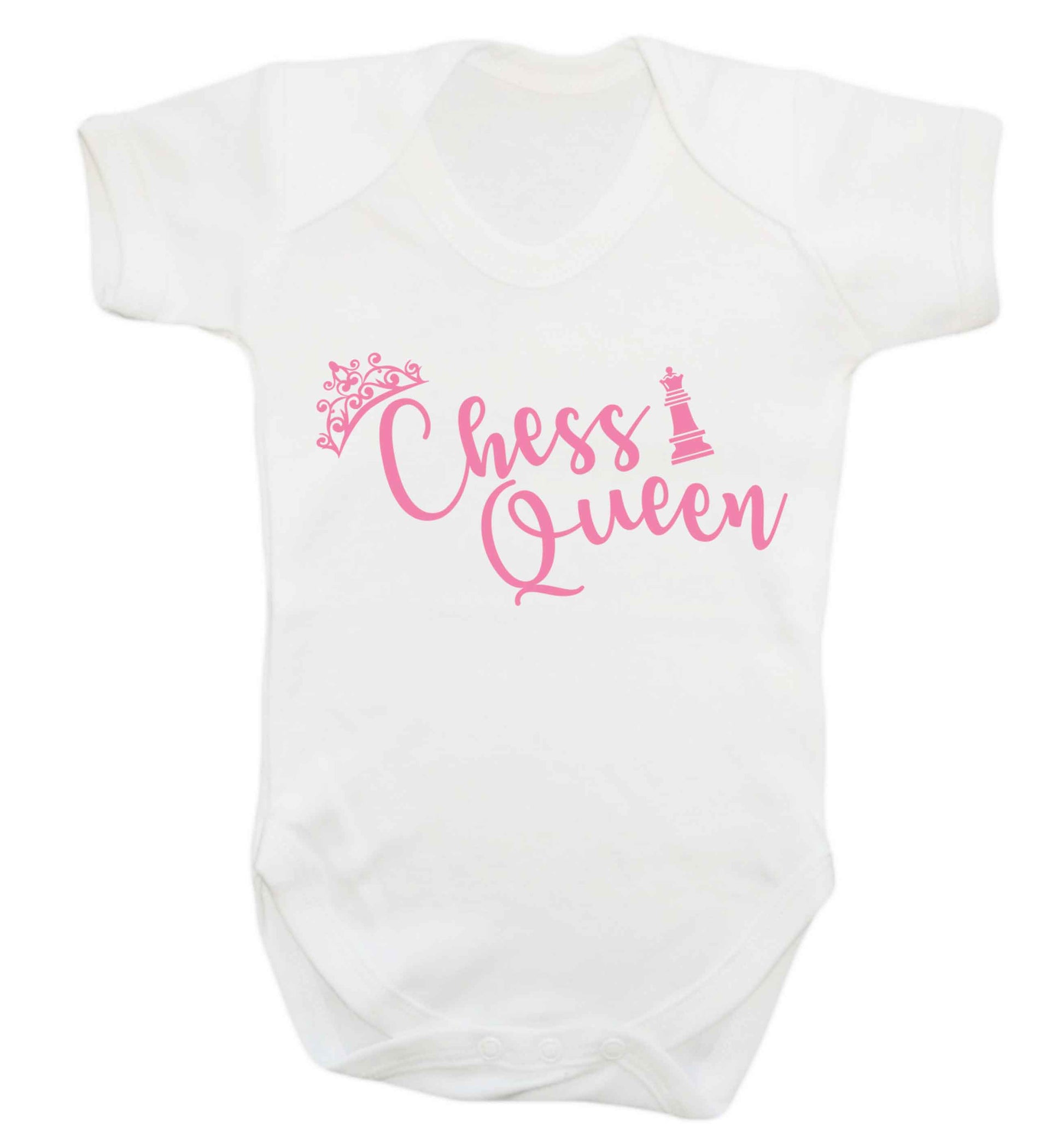 Pink chess queen  Baby Vest white 18-24 months