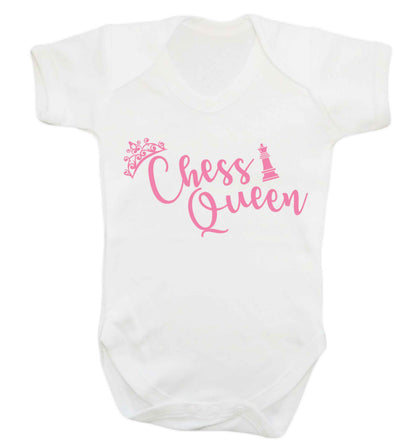 Pink chess queen  Baby Vest white 18-24 months