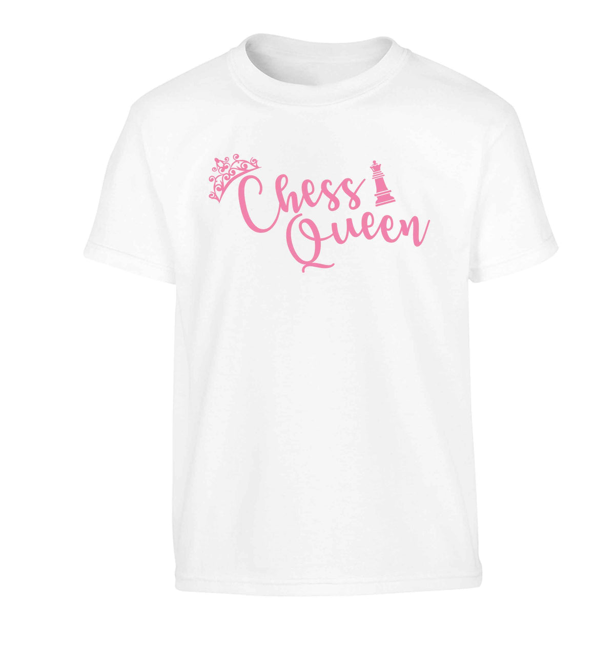 Pink chess queen  Children's white Tshirt 12-13 Years
