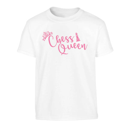 Pink chess queen  Children's white Tshirt 12-13 Years