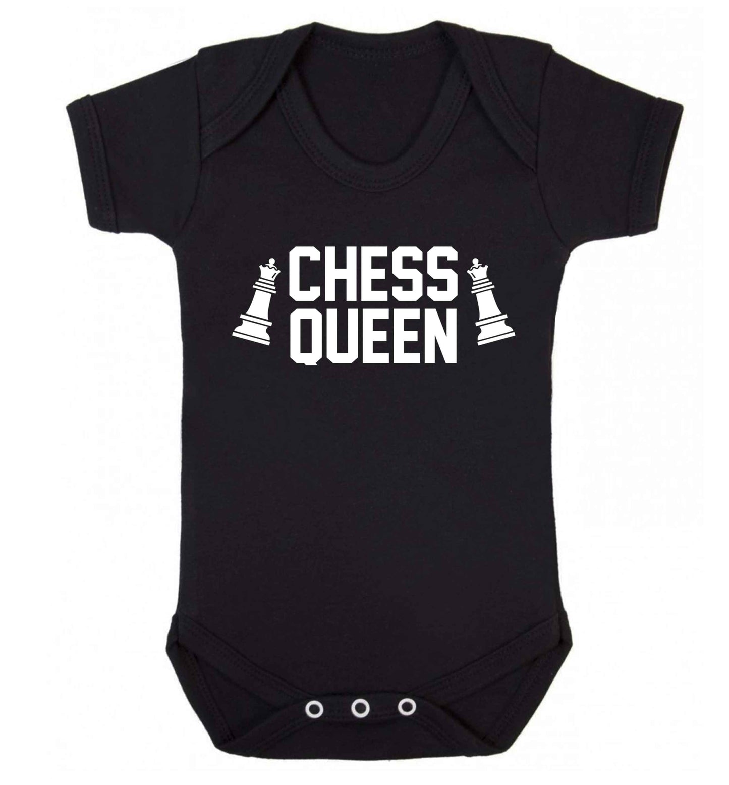 Chess queen Baby Vest black 18-24 months