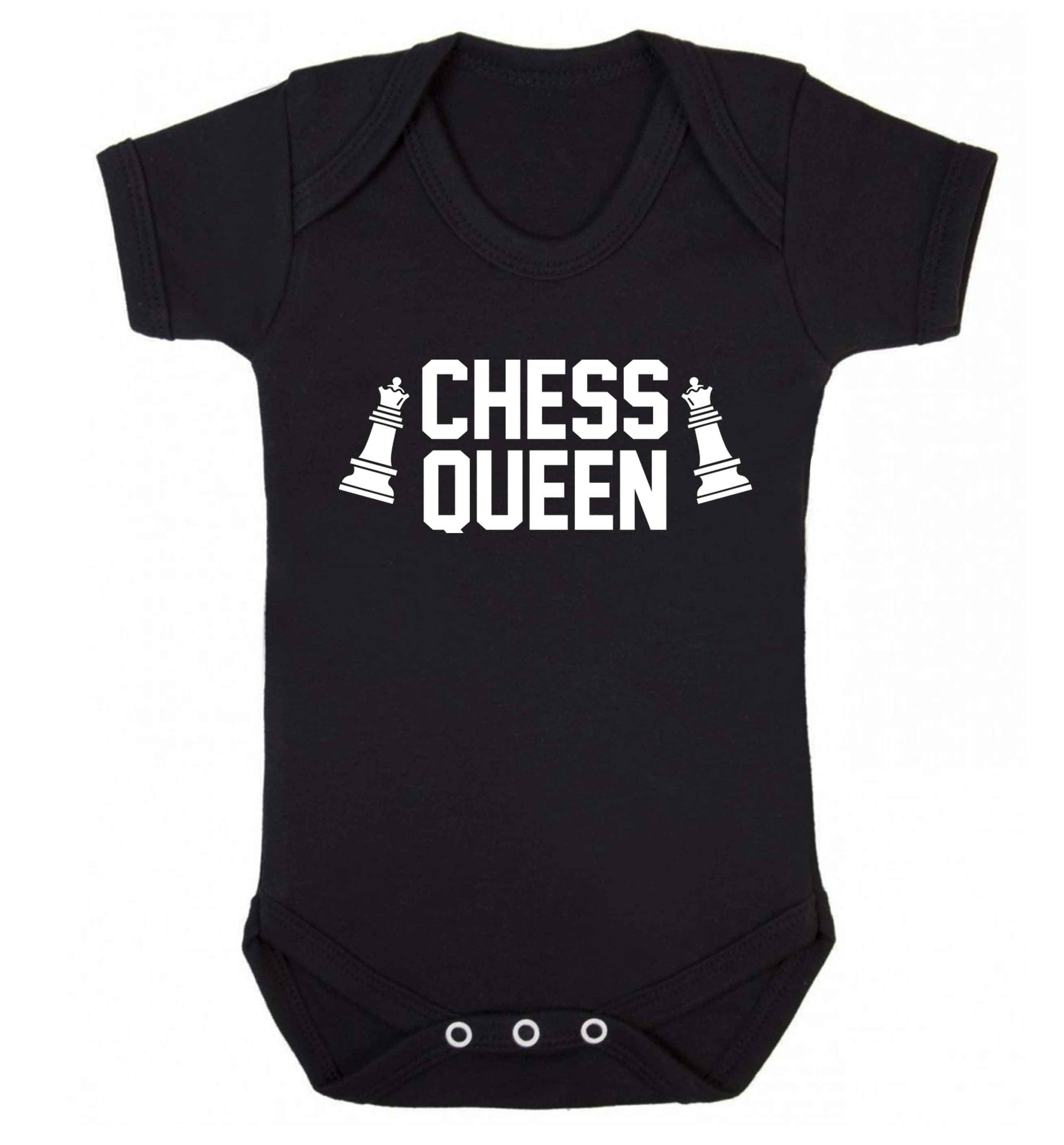 Chess queen Baby Vest black 18-24 months