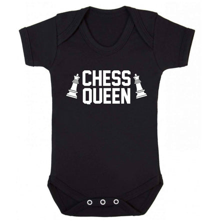 Chess queen Baby Vest black 18-24 months