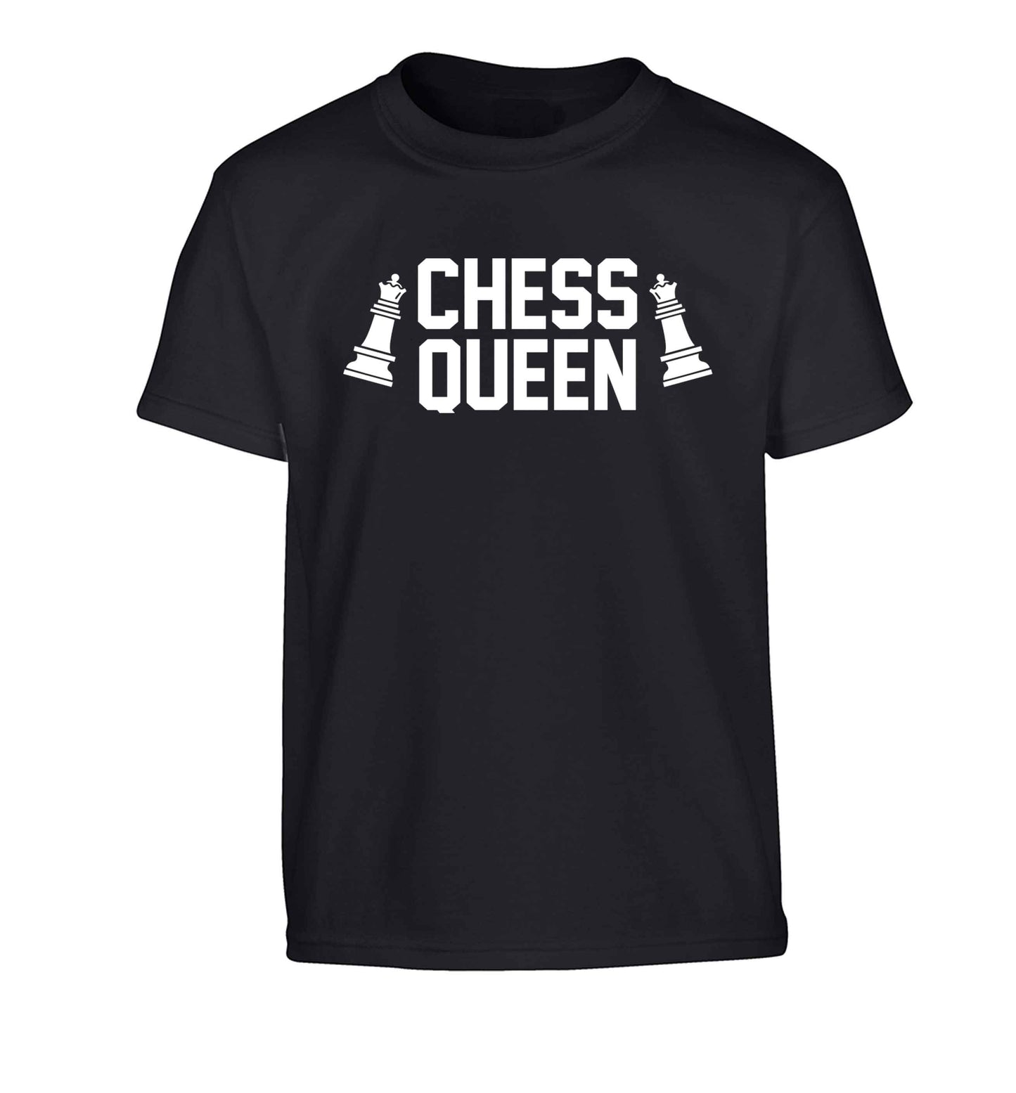 Chess queen Children's black Tshirt 12-13 Years