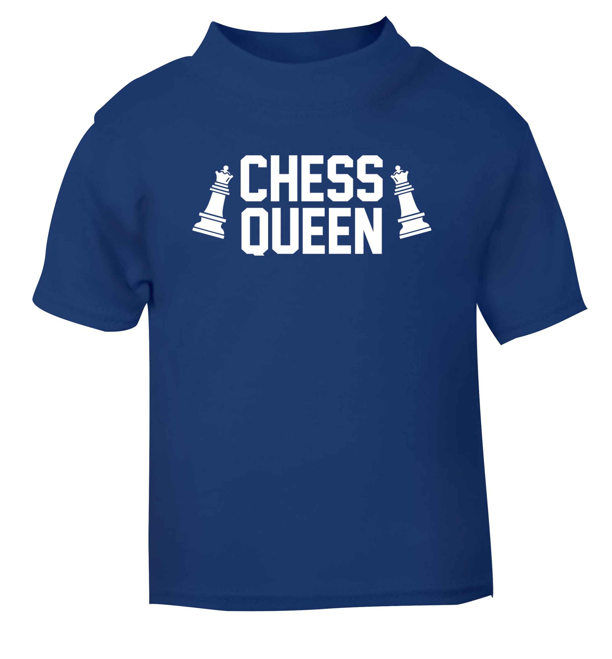 Chess queen blue Baby Toddler Tshirt 2 Years