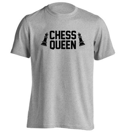 Chess queen adults unisex grey Tshirt 2XL
