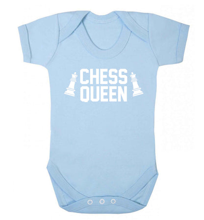 Chess queen Baby Vest pale blue 18-24 months