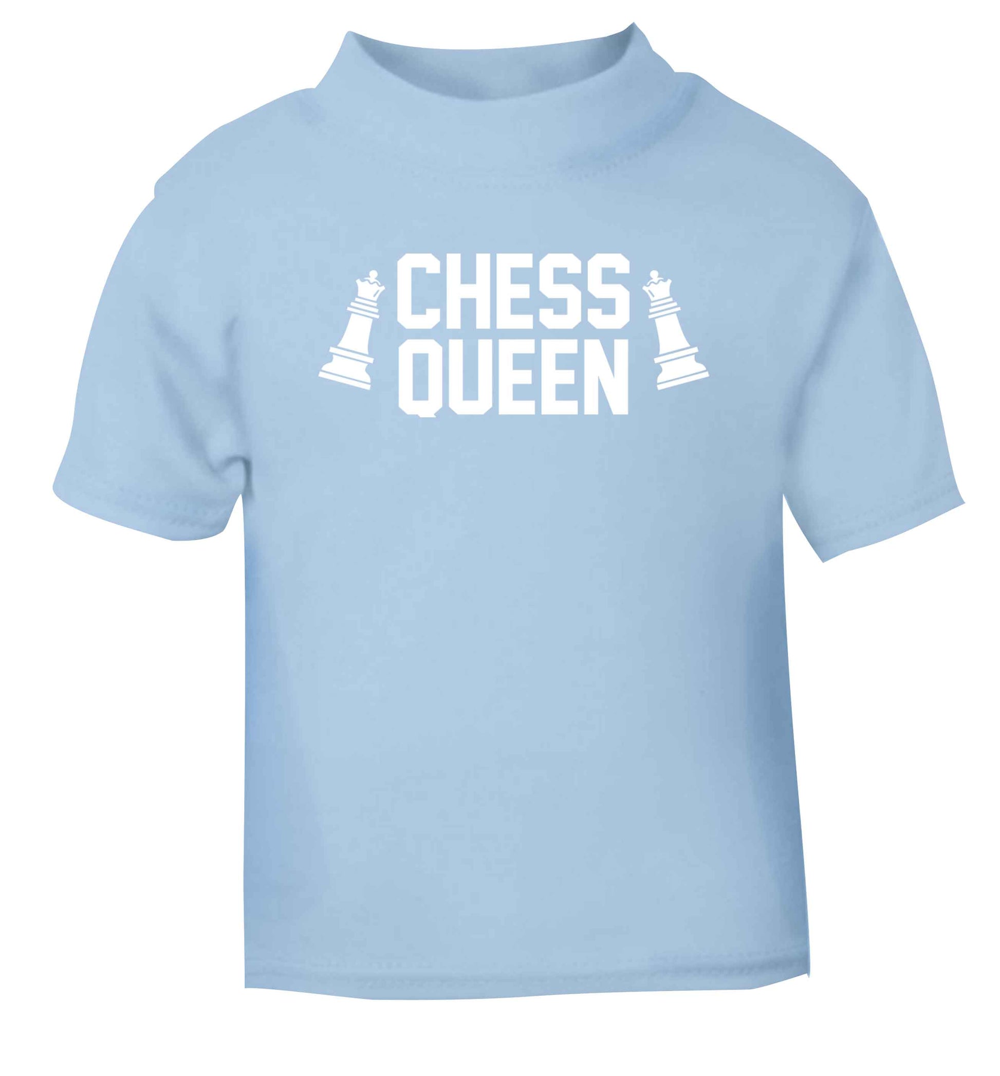 Chess queen light blue Baby Toddler Tshirt 2 Years