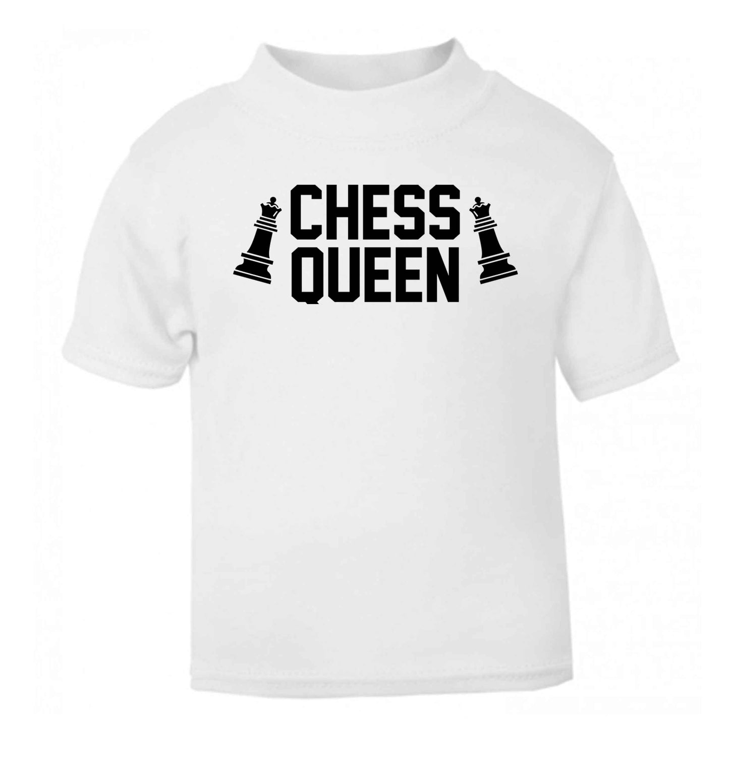 Chess queen white Baby Toddler Tshirt 2 Years